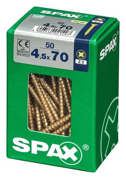 SPAXFRANCE - SPAX TF PZ 4.5x70 YELLOX 50 PC - large