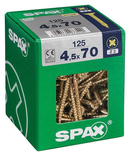 SPAXFRANCE - SPAX TF PZ 4.5x70 YELLOX 125 PC - large