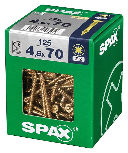 SPAXFRANCE - SPAX TF PZ 4.5x70 YELLOX 125 PC - large