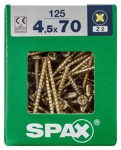 SPAXFRANCE - SPAX TF PZ 4.5x70 YELLOX 125 PC - large