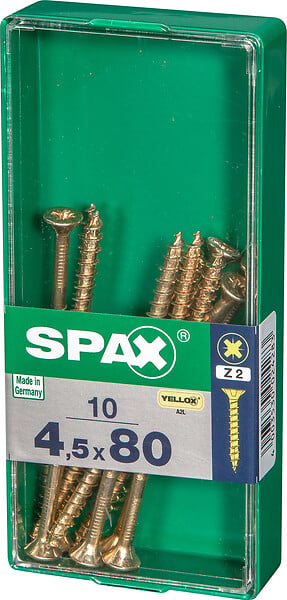 SPAXFRANCE - SPAX TF PZ 4.5x80 YELLOX 10 PC - large