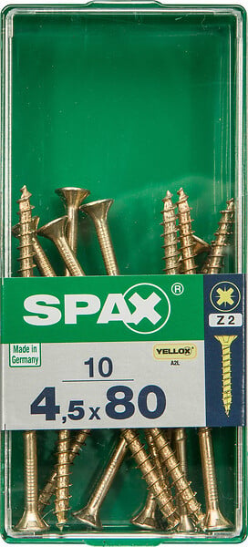 SPAXFRANCE - SPAX TF PZ 4.5x80 YELLOX 10 PC - large