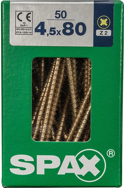 SPAXFRANCE - SPAX TF PZ 4.5x80 YELLOX 50 PC - large