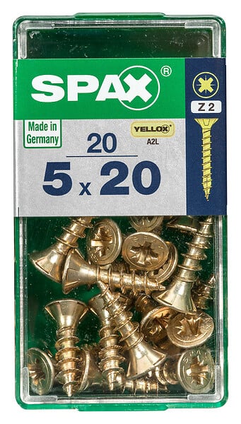 SPAXFRANCE - SPAX TF PZ 5x20 YELLOX 20 PC - large