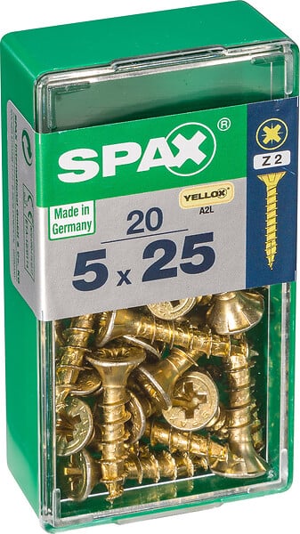 SPAXFRANCE - SPAX TF PZ 5x25 YELLOX 20 PC - large