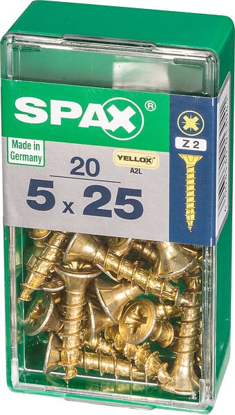 SPAXFRANCE - SPAX TF PZ 5x25 YELLOX 20 PC - large
