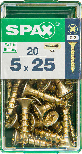 SPAXFRANCE - SPAX TF PZ 5x25 YELLOX 20 PC - large