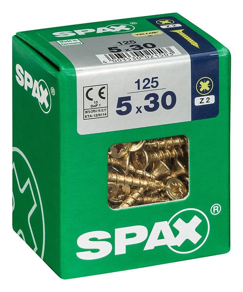 SPAXFRANCE - SPAX TF PZ 5x30 YELLOX 125 PC - large