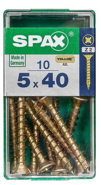 SPAXFRANCE - SPAX TF PZ 5x40 YELLOX 10 PC - large