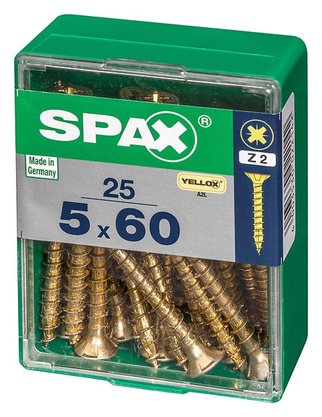SPAXFRANCE - SPAX TF PZ 5x60 YELLOX 25 PC - large