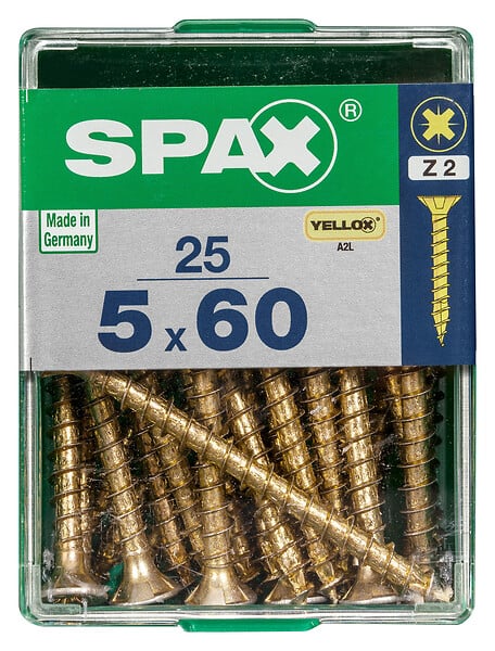 SPAXFRANCE - SPAX TF PZ 5x60 YELLOX 25 PC - large