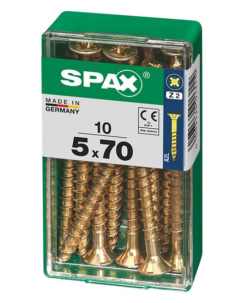 SPAXFRANCE - SPAX TF PZ 5x70 YELLOX 10 PC - large