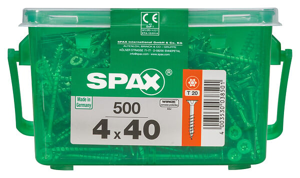 SPAXFRANCE - SPAX TF TX HKB 4x40 WIROX 500 PC - large