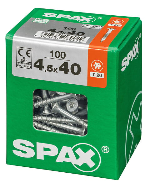 SPAXFRANCE - SPAX TF TX 4.5x40 WIROX 100 PC - large
