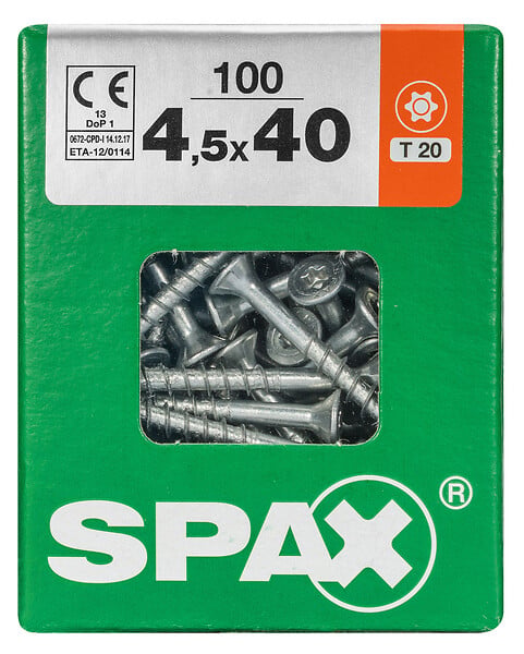 SPAXFRANCE - SPAX TF TX 4.5x40 WIROX 100 PC - large