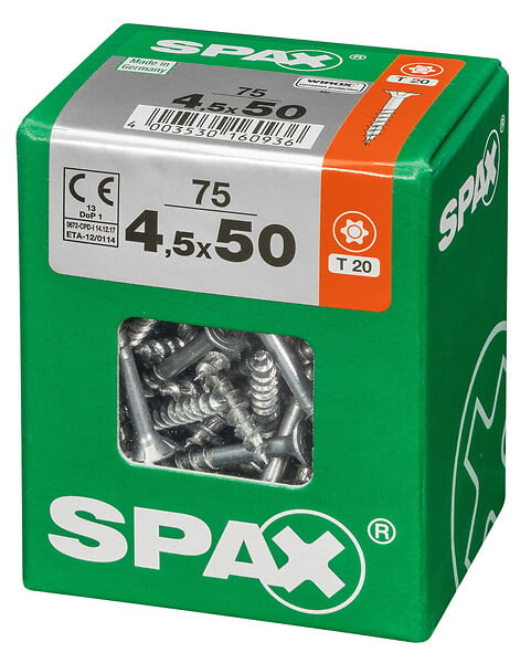 SPAXFRANCE - SPAX TF TX 4.5x50 WIROX 75 PC - large