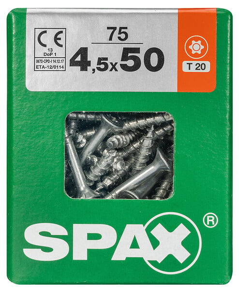 SPAXFRANCE - SPAX TF TX 4.5x50 WIROX 75 PC - large
