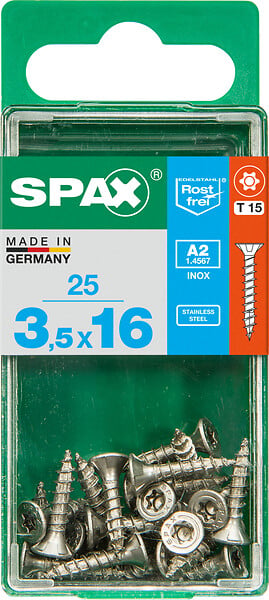 SPAXFRANCE - SPAX INOX TF 3.5x16 TX 25 PC - large
