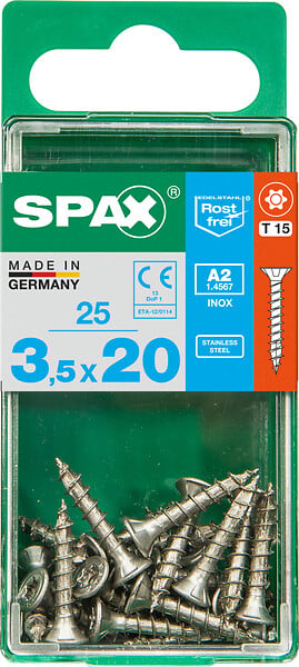 SPAXFRANCE - SPAX INOX TF 3.5x20 TX 25 PC - large
