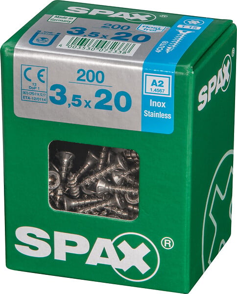 SPAXFRANCE - SPAX INOX TF 3.5x20 TX 200 PC - large