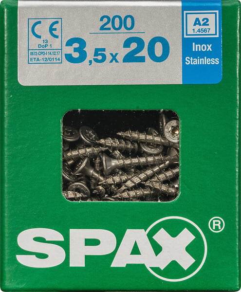 SPAXFRANCE - SPAX INOX TF 3.5x20 TX 200 PC - large