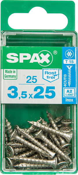 SPAXFRANCE - SPAX INOX TF 3.5x25 TX 25 PC - large