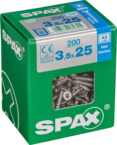 SPAXFRANCE - SPAX INOX TF 3.5x25 TX 200 PC - large