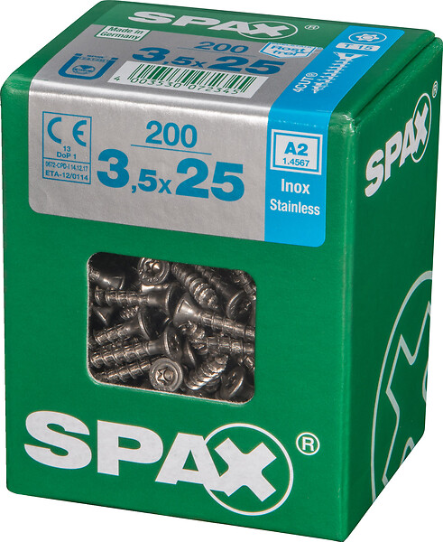 SPAXFRANCE - SPAX INOX TF 3.5x25 TX 200 PC - large