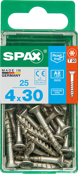 SPAXFRANCE - SPAX INOX TF 4x30 TX 25 PC - large