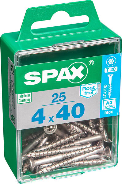 SPAXFRANCE - SPAX INOX TF 4x40 TX 25 PC - large