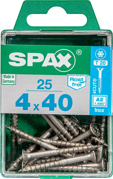 SPAXFRANCE - SPAX INOX TF 4x40 TX 25 PC - large