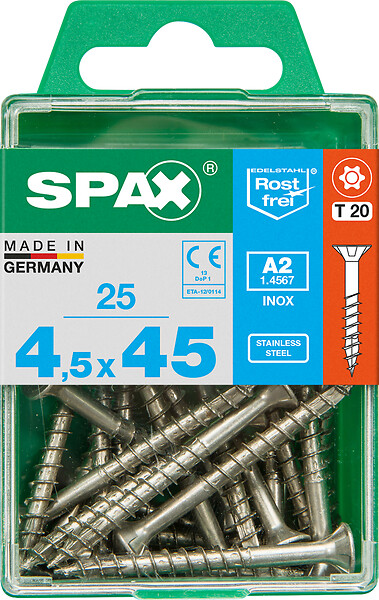 SPAXFRANCE - SPAX INOX TF 4.5x45 TX 25 PC - large
