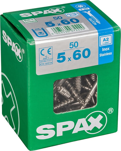 SPAXFRANCE - SPAX INOX TF 5x60 TX 50 PC - large