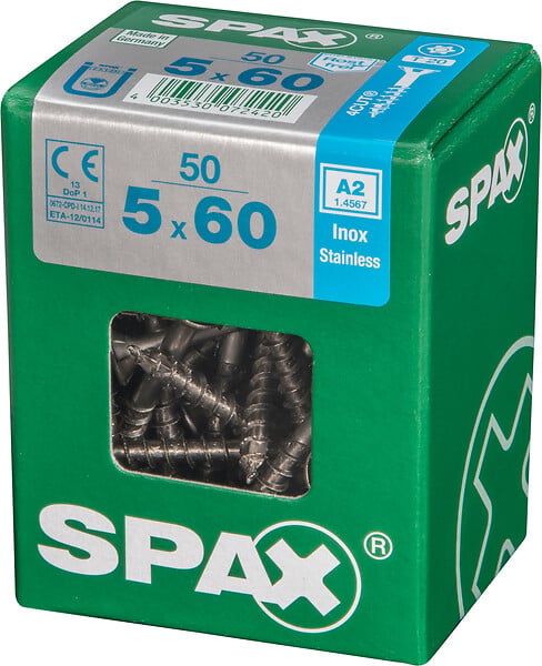 SPAXFRANCE - SPAX INOX TF 5x60 TX 50 PC - large
