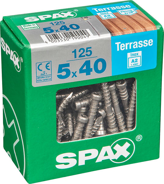SPAXFRANCE - SPAX TERRASSE T. CYL. 5x40 TX 125 PC - large