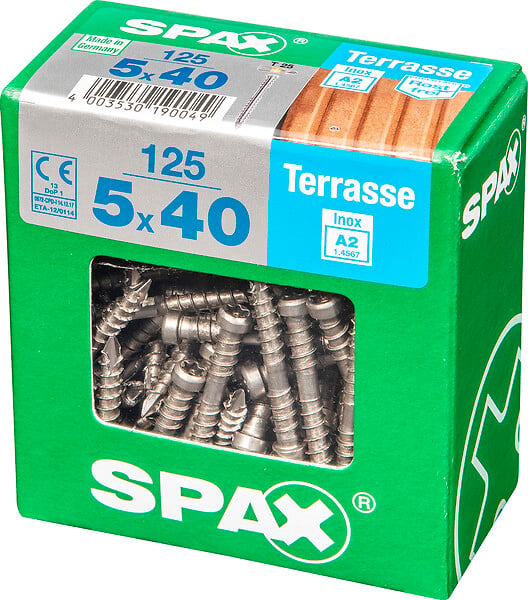SPAXFRANCE - SPAX TERRASSE T. CYL. 5x40 TX 125 PC - large
