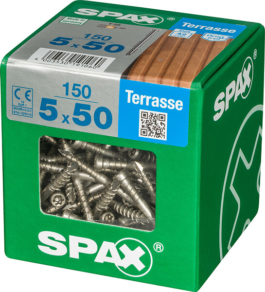 SPAXFRANCE - SPAX TERRASSE T. CYL. 5x50 TX 150 PC - large