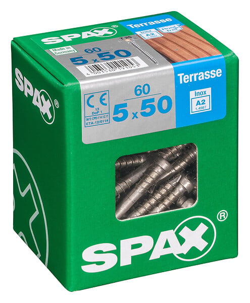 SPAXFRANCE - SPAX TERRASSE T. CYL. 5x50 TX 60 PC - large