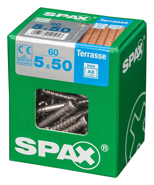 SPAXFRANCE - SPAX TERRASSE T. CYL. 5x50 TX 60 PC - large