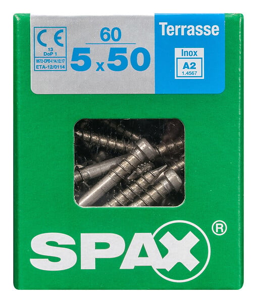 SPAXFRANCE - SPAX TERRASSE T. CYL. 5x50 TX 60 PC - large