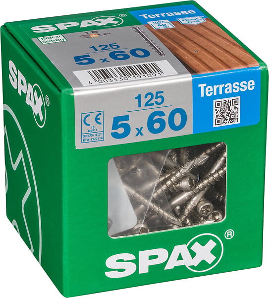 SPAXFRANCE - SPAX TERRASSE T. CYL. 5x60 TX 125 PC - large