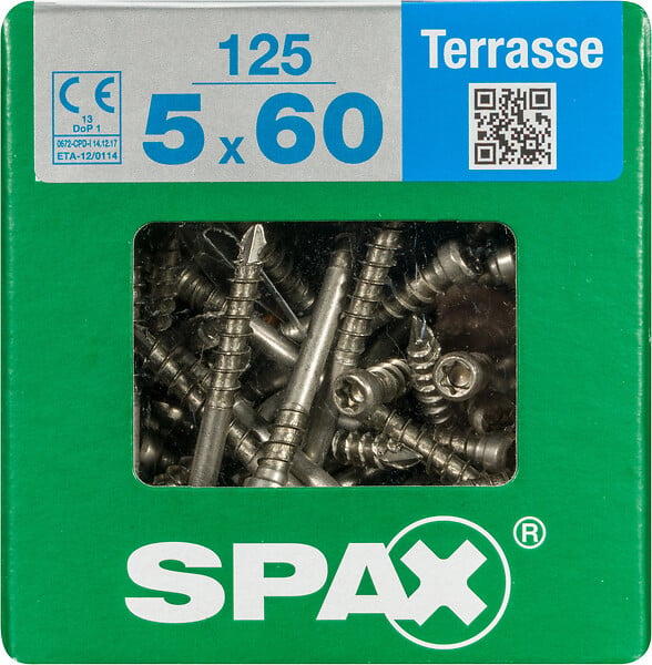 SPAXFRANCE - SPAX TERRASSE T. CYL. 5x60 TX 125 PC - large