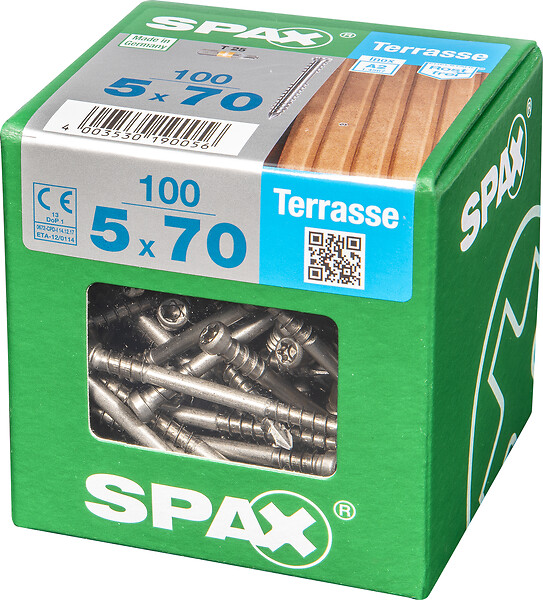 SPAXFRANCE - SPAX TERRASSE T. CYL. 5x70 TX 100 PC - large