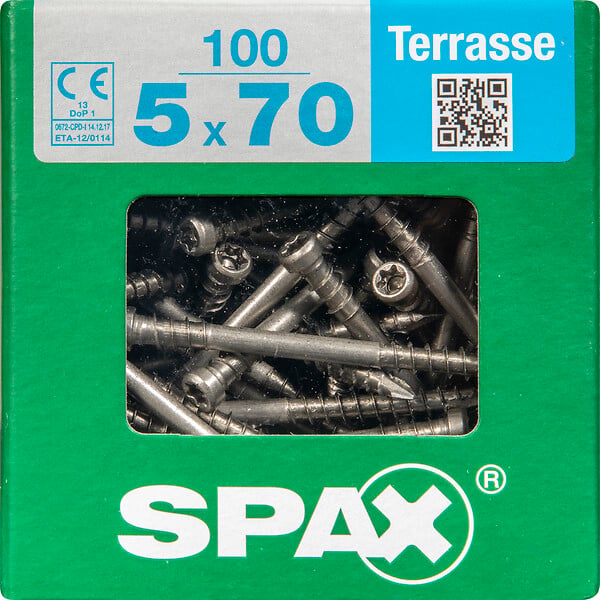 SPAXFRANCE - SPAX TERRASSE T. CYL. 5x70 TX 100 PC - large