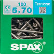 SPAXFRANCE - SPAX TERRASSE T. CYL. 5x70 TX 100 PC - vignette