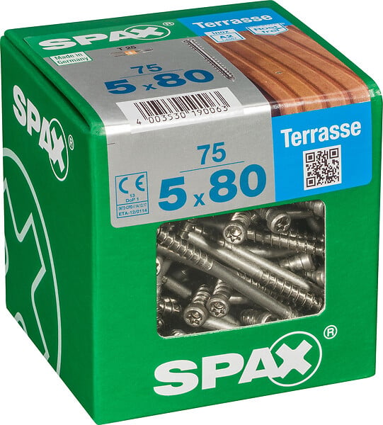 SPAXFRANCE - SPAX TERRASSE T. CYL. 5x80 TX 75 PC - large