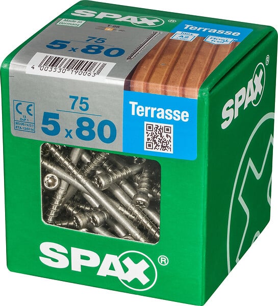 SPAXFRANCE - SPAX TERRASSE T. CYL. 5x80 TX 75 PC - large