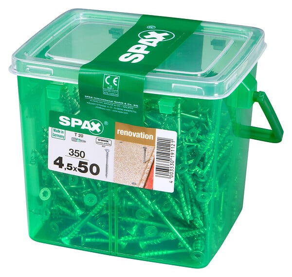 SPAXFRANCE - SPAX RENOVATION 4.5x50 WIROX TX 350 PC - large