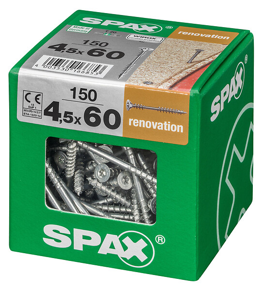 SPAXFRANCE - SPAX RENOVATION 4.5x60 WIROX TX 150 PC - large