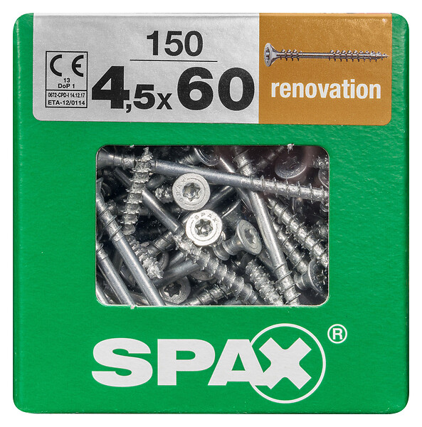 SPAXFRANCE - SPAX RENOVATION 4.5x60 WIROX TX 150 PC - large